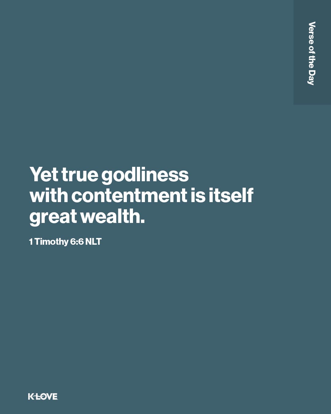 Yet true godliness with contentment is itself great wealth.