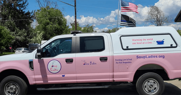 The Soup Ladies pink truck