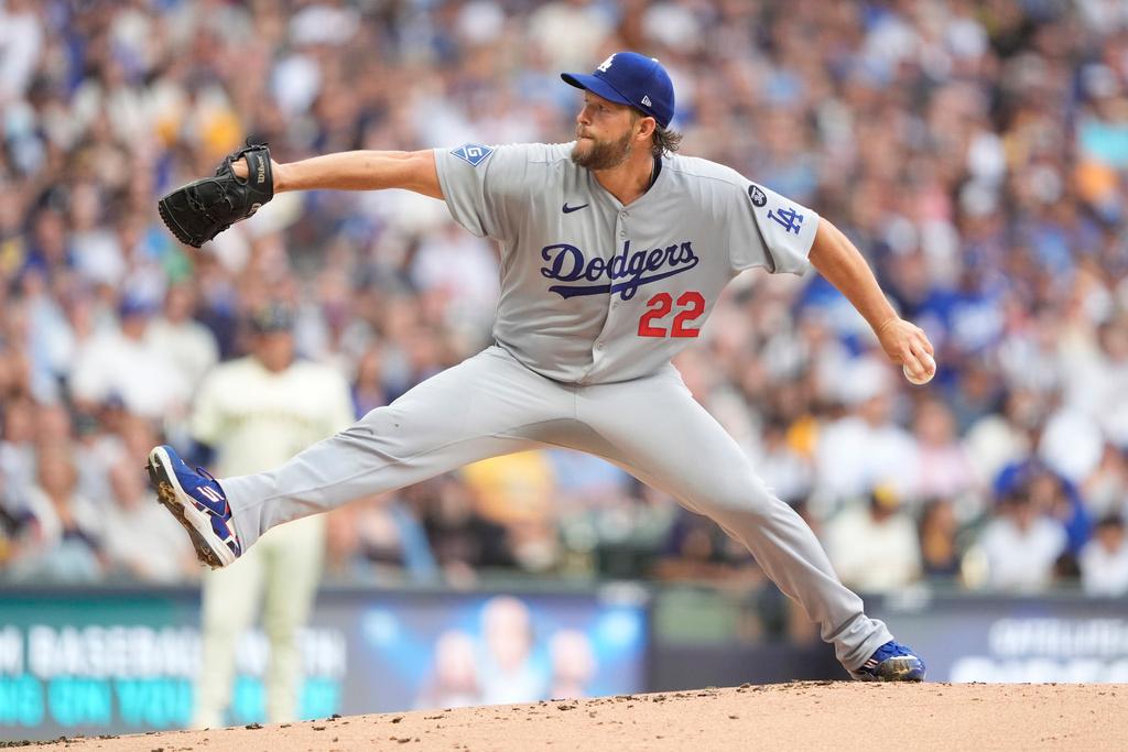 Los Angeles Dodgers' Clayton Kershaw pitches 