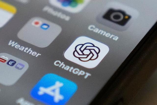 Chat GPT app icon is seen on a smartphone screen