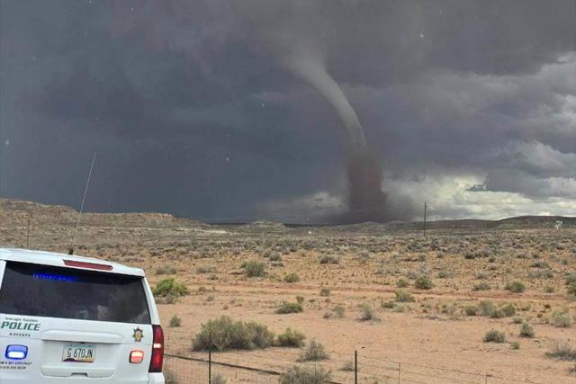 A tornado northeast of Montezuma Creek, Utah