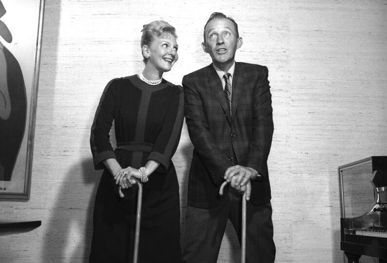 Mary Martin and Bing Crosby sing "White Christmas" on Bing's Christmas Eve TV special Dec. 13, 1962. Mary was originally scheduled to make the movie "Holiday Inn" with Bing in 1941 in which they were to sing the duet. But advanced pregnancy kept her from making the picture then and delayed the duet for 21 years.