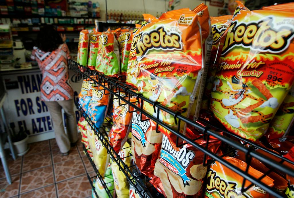 Flamin' Hot Cheetos at La Azteca Market in South Los Angeles