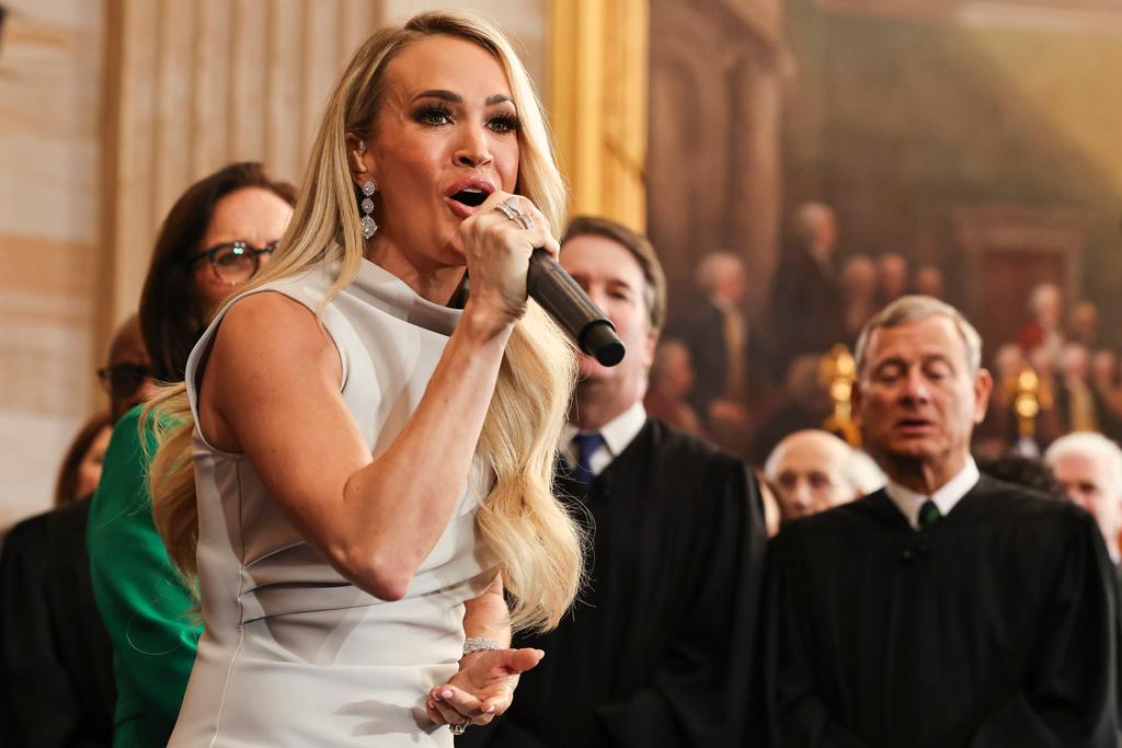 Carrie Underwood performs during the 60th Presidential Inauguration 