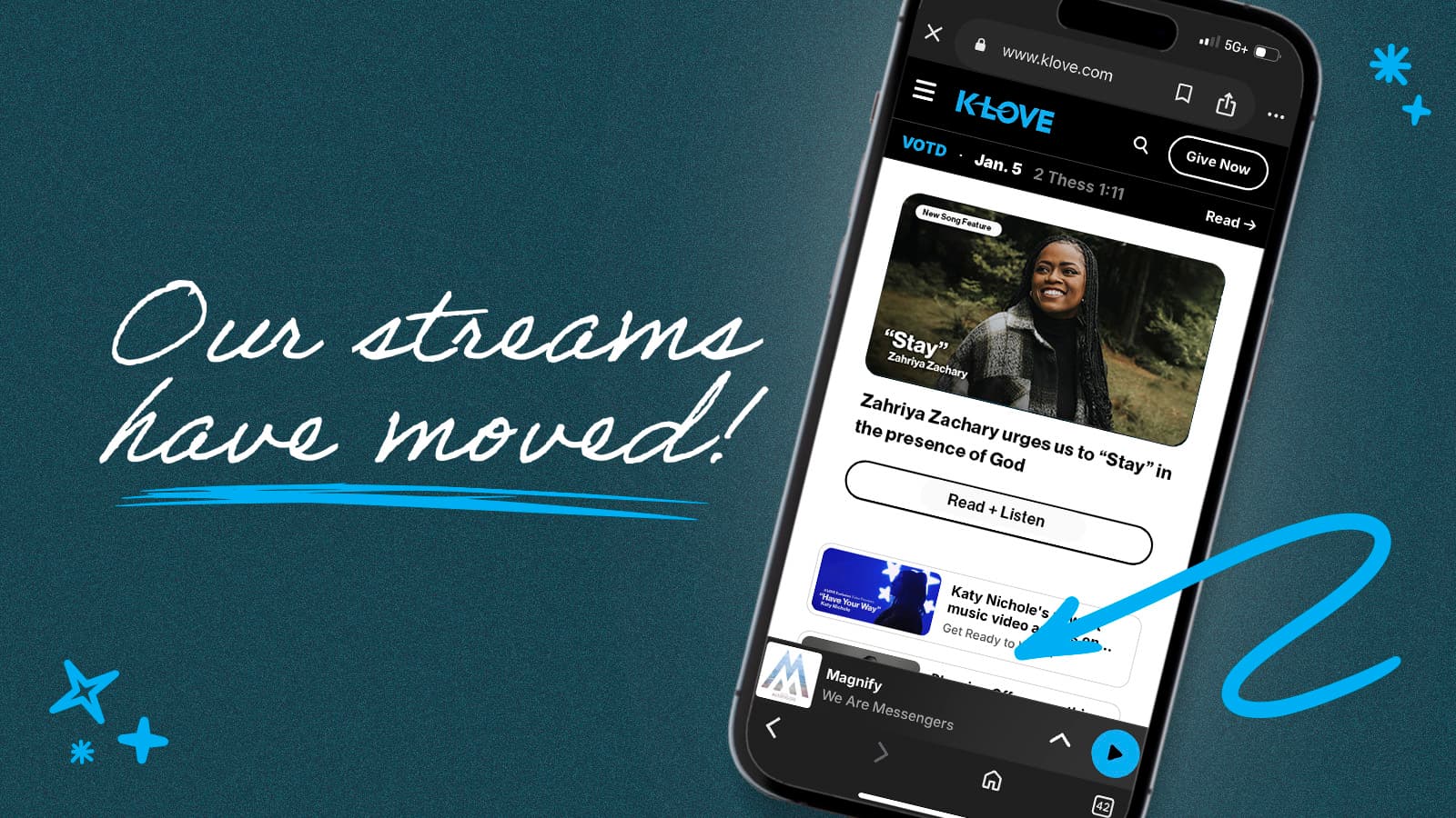 Our streams have moved